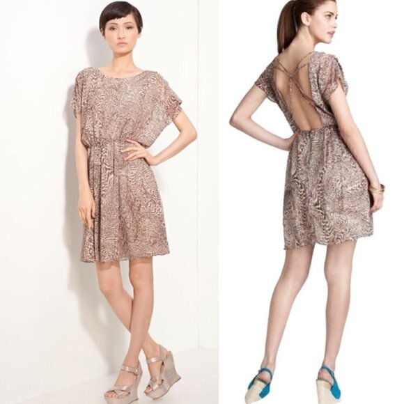 Alice + Olivia Kimber Dress XS Silk Strappy Back Cocktail Vacation Wedding Trip - Picture 1 of 10